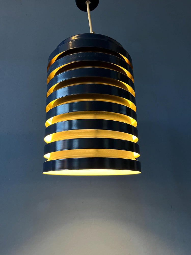 Vintage Blue Danish Mid Century Pendant Lamp