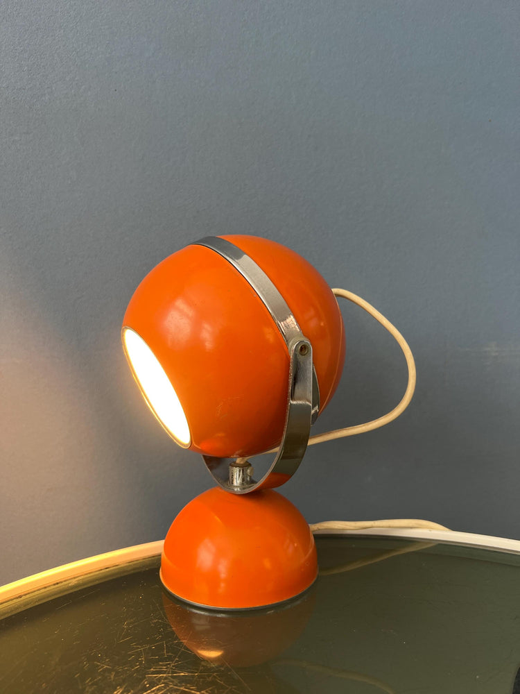 Orange Mid Century Space Age Eyeball Table Lamp