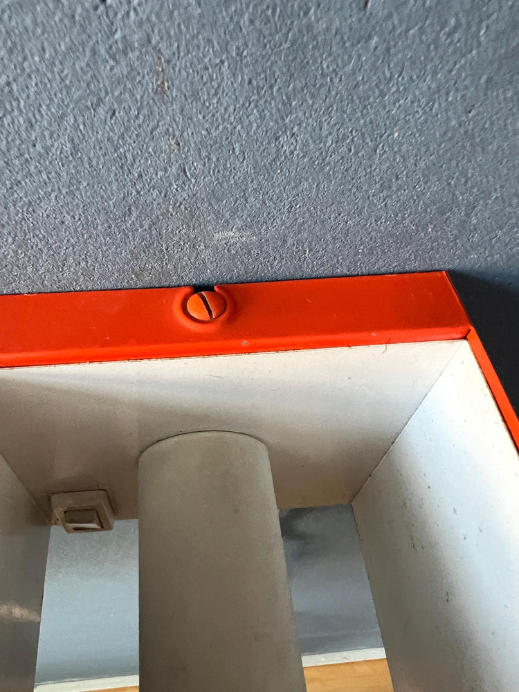 Vintage Orange Philips Space Age 'Cube' Mirror Wall Lamp
