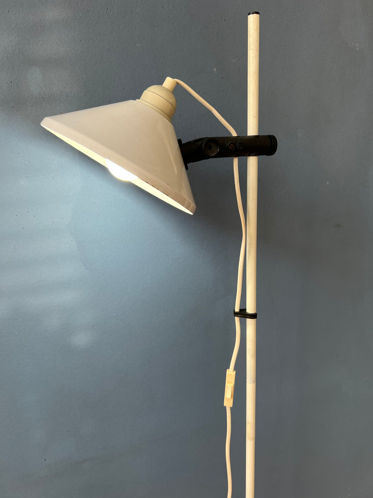 White Mid Century Space Age Woja Floor Lamp