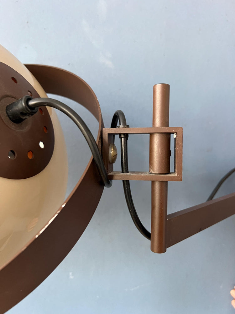 Vintage Swing Arm Dijkstra Space Age Mushroom Wall Lamp