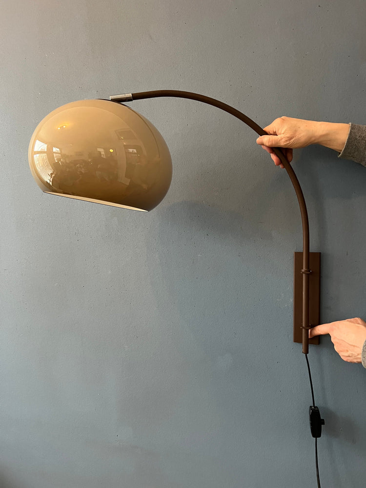 Mid Century Dijkstra Space Age Mushroom Arc Wall Lamp
