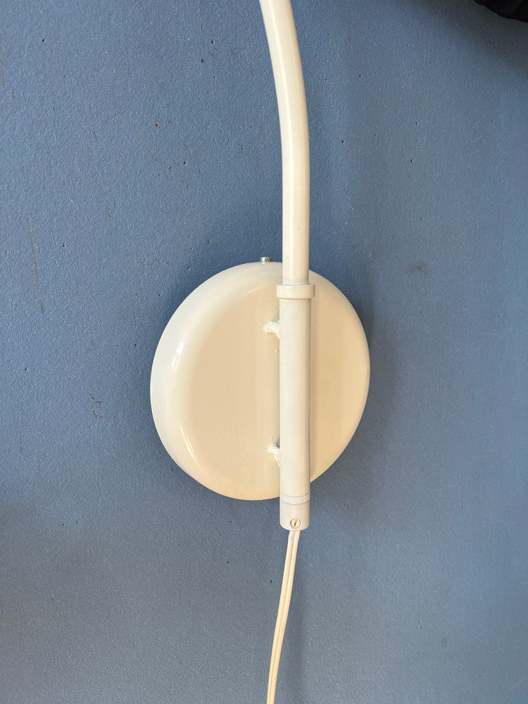 Mid Century Dijkstra Arc Wall Lamp - White Swing Arm Wall Light