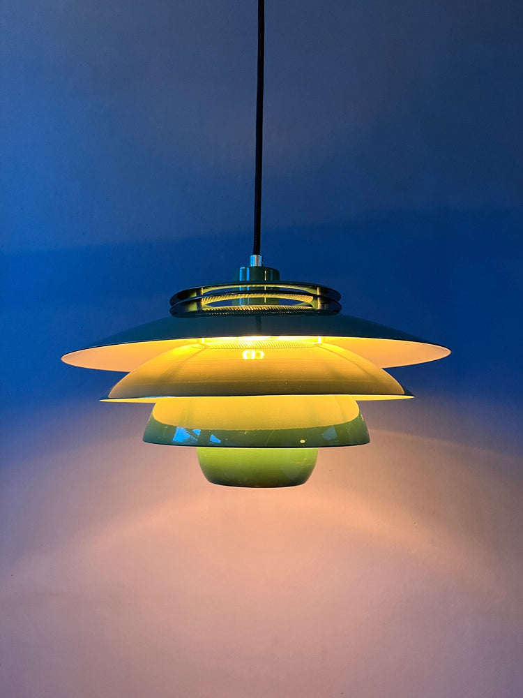 Green Danish Mid Century Style Pendant Lamp