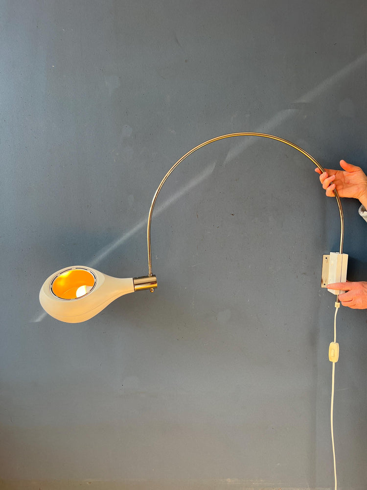 Vintage Beige Temde Leuchten Arc Wall Lamp