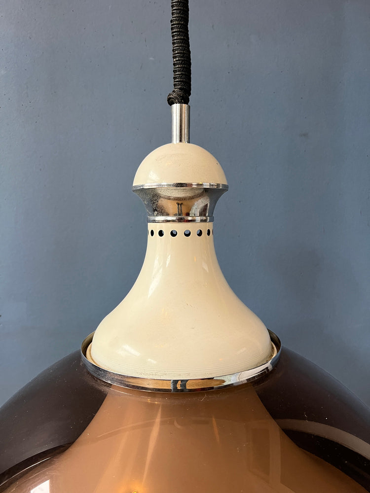 Big Mid Century Stilux Milano Space Age Pendant Lamp