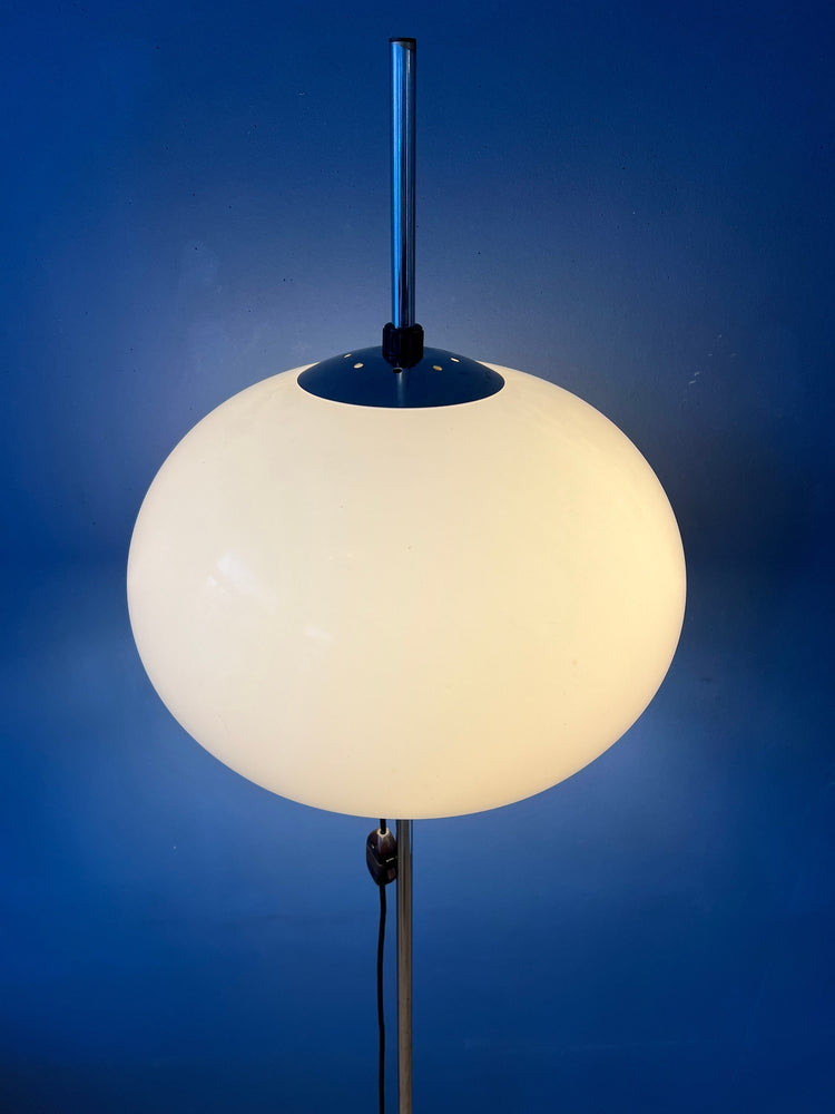 Mid Century Mushroom Floor Lamp with White Plexiglass Shade