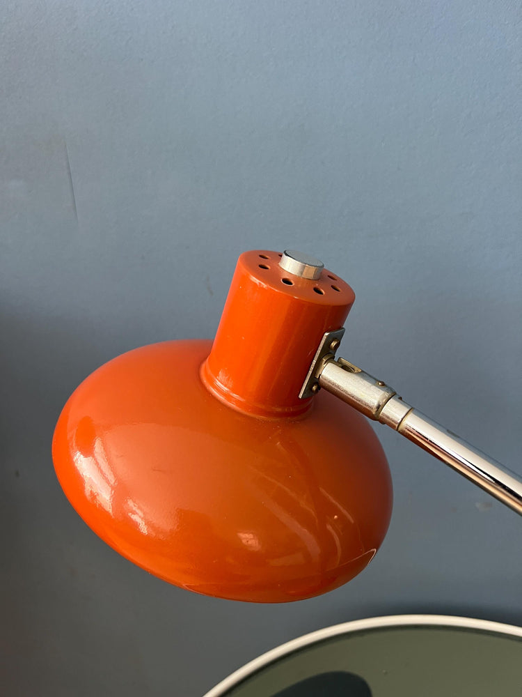 Massive Orange and Brown Fase Style Space Age Desk Lamp