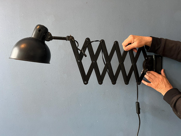 Black Scissor Wall Lamp - Vintage Industrial Wall Light