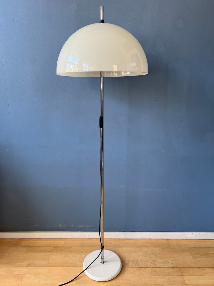 Vintage Dijkstra Mushroom Floor Lamp with White Acrylic Glass Shade