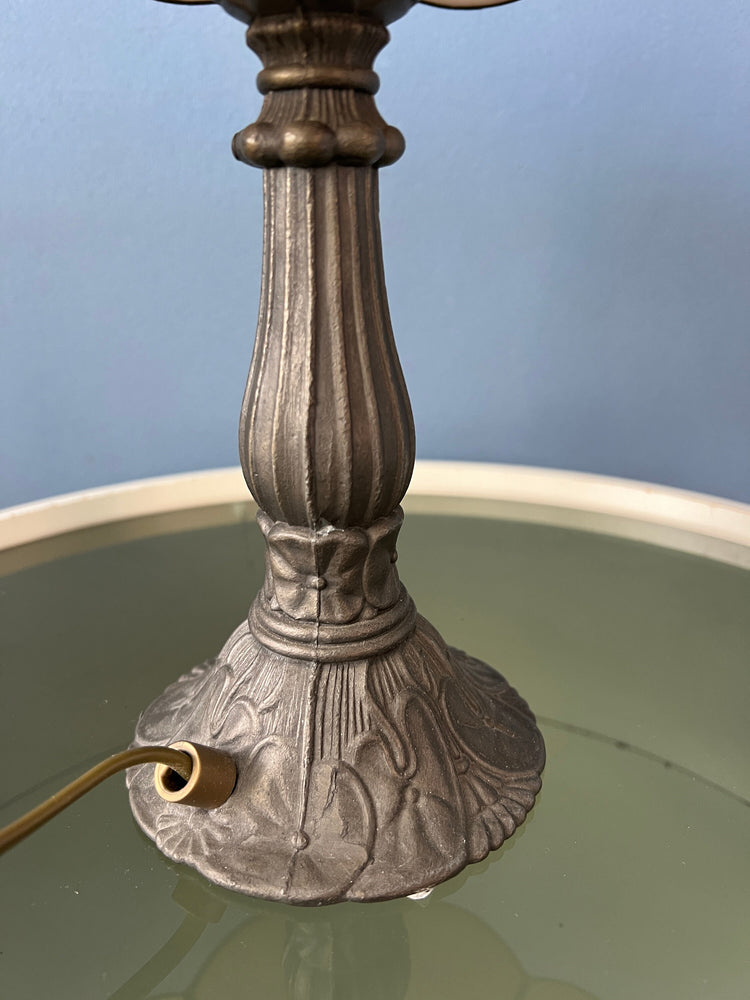 Small Stained Glass Tiffany Art Deco Table Lamp