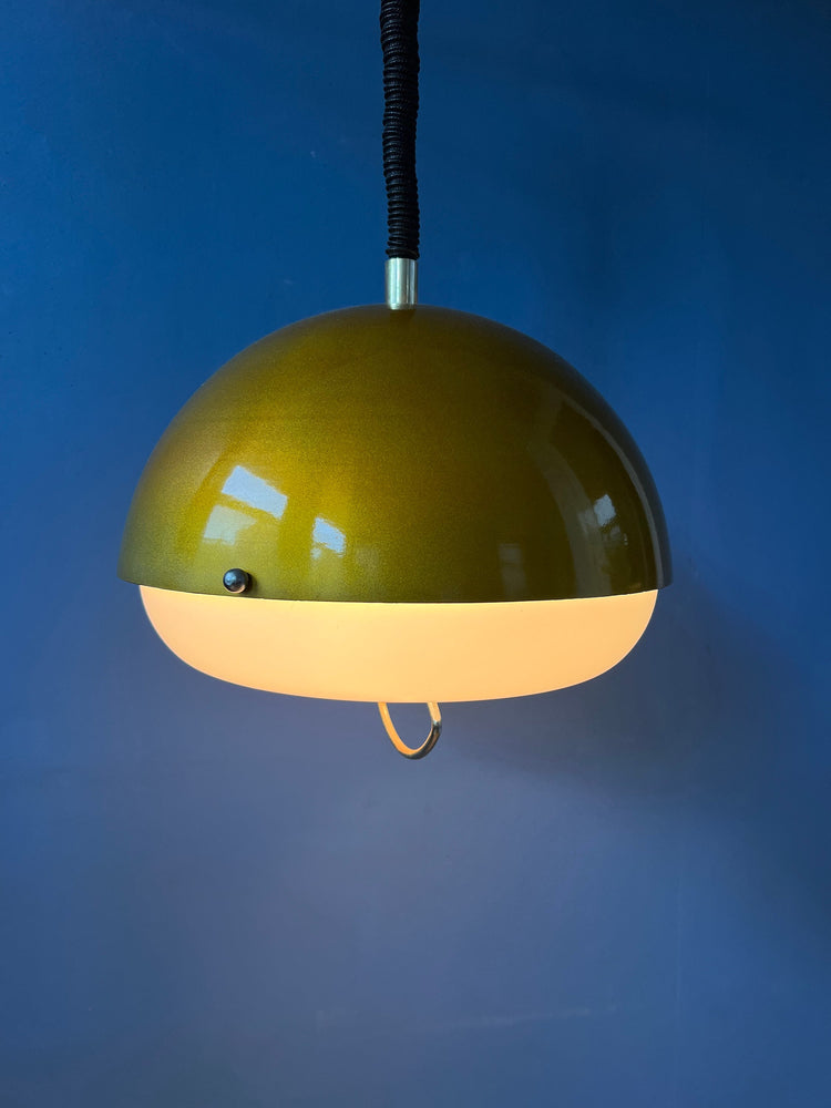 Gold Sparkle Mid Century Pendant Lamp - Space Age Hanging Lamp - Metallic Moon Light Fixture