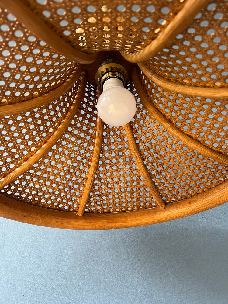 Bamboo/Rotan Mid Century Boho Pendant Lamp