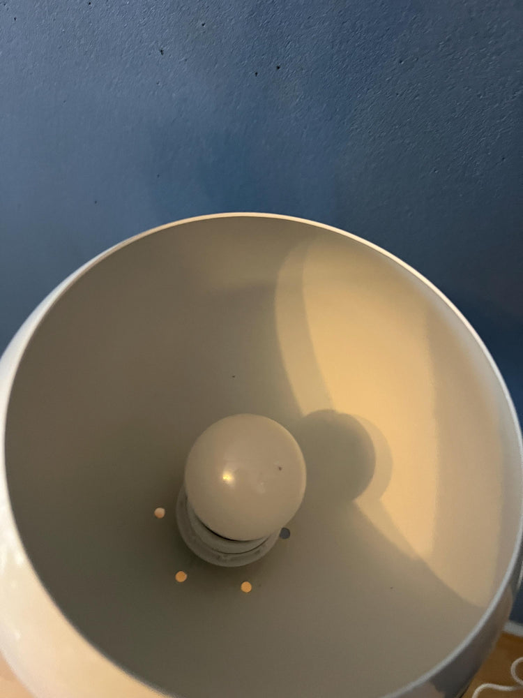 White Vintage Space Age Arc Wall Lamp by GEPO