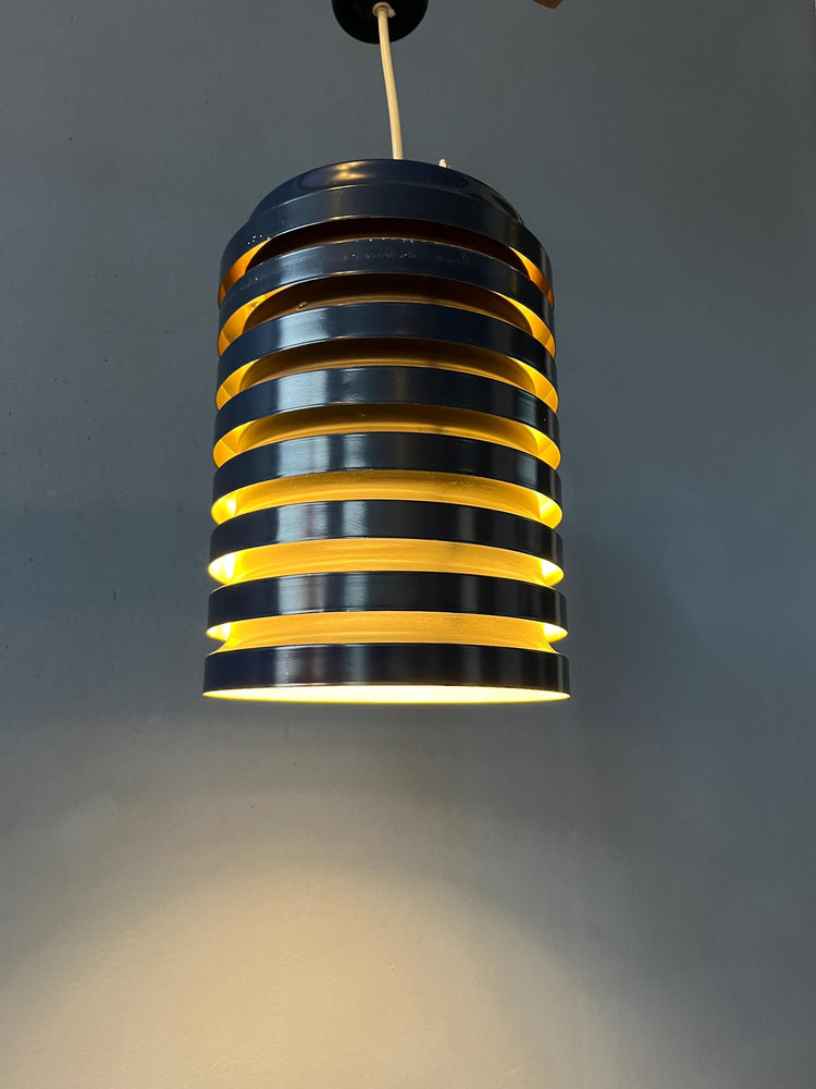 Vintage Blue Danish Mid Century Pendant Lamp