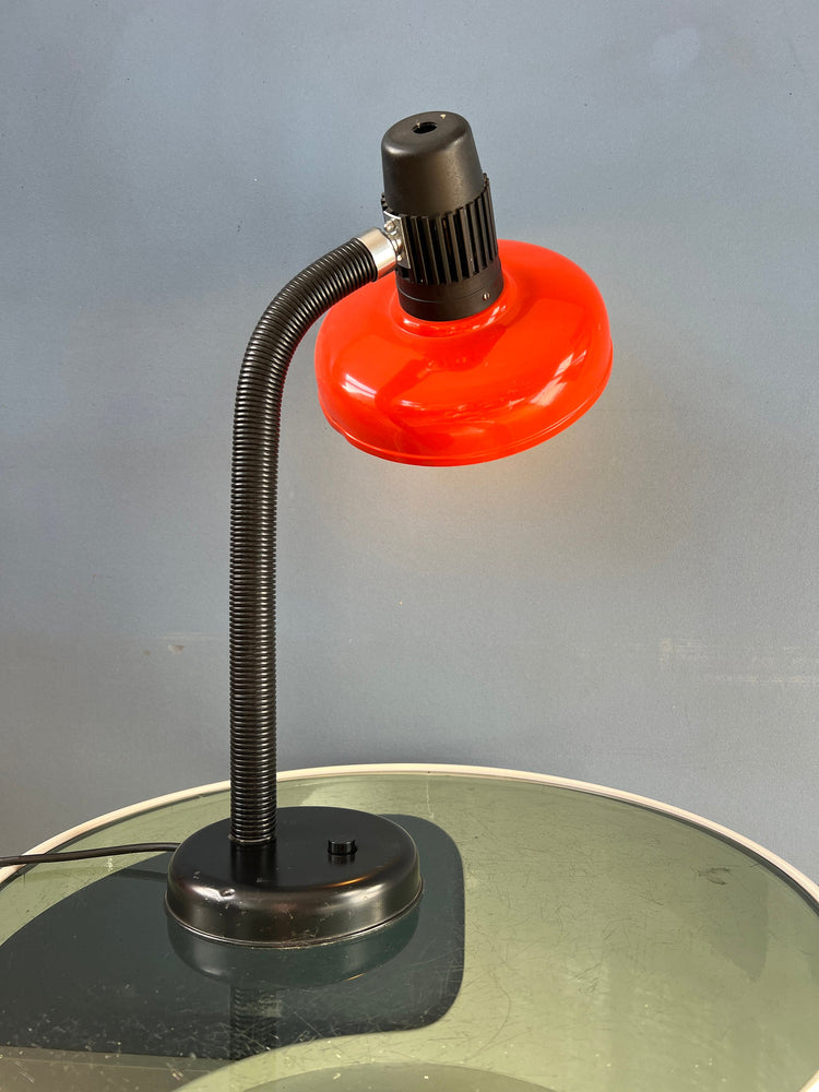 Red Flexible Arm Space Age Table Lamp