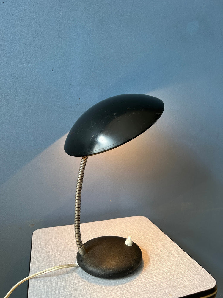 Small Black Bauhaus Style Metal Desk Lamp