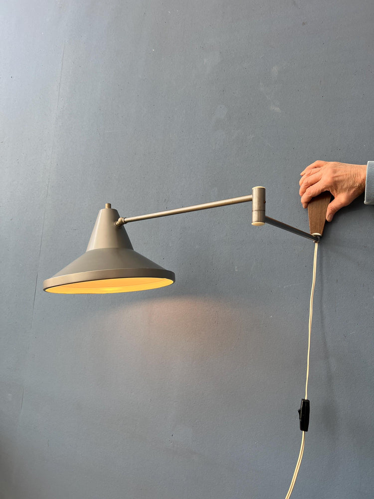 Vintage Flexible Philips Swing Arm Swivel Wall Lamp