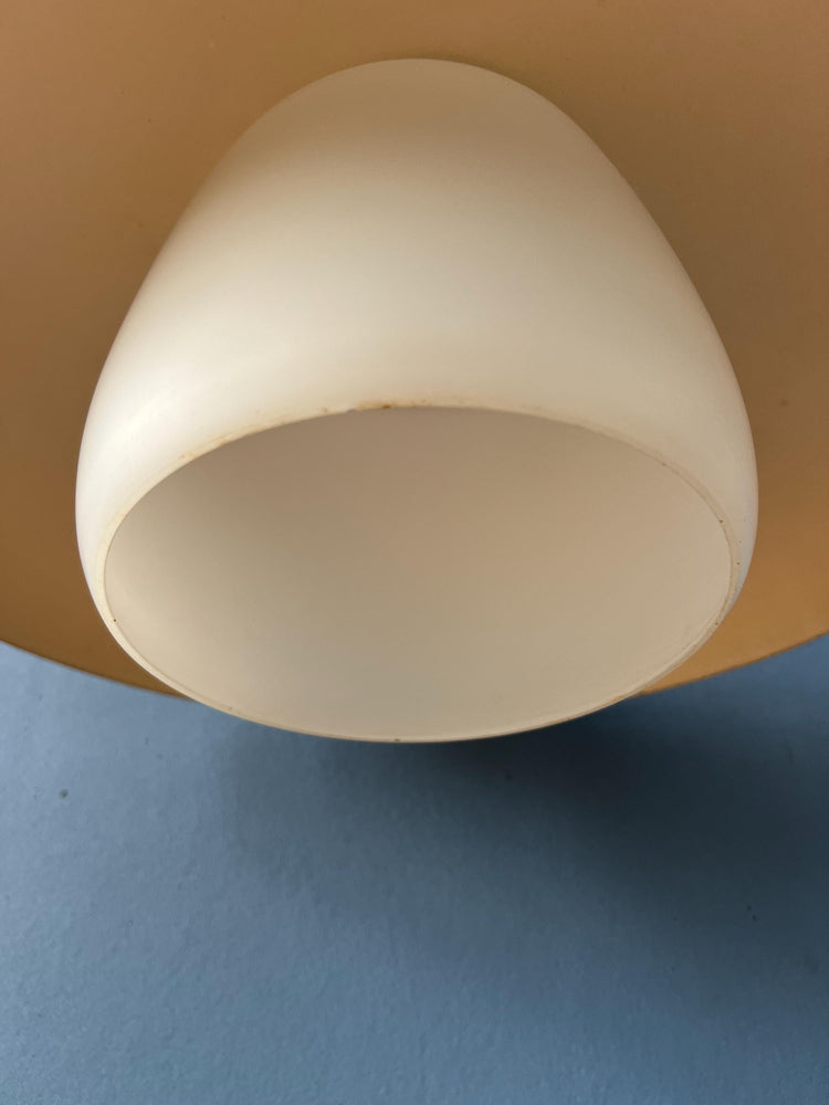 Vintage Opaline Glass Louis Kalff Philips UFO Pendant Lamp