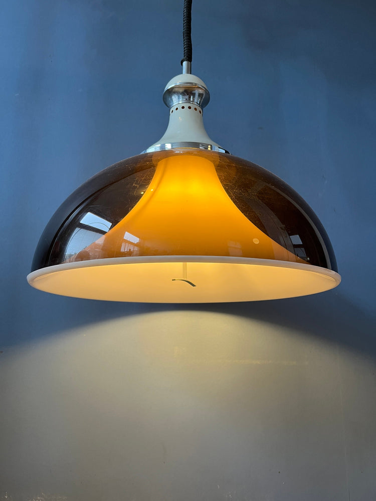 Big Mid Century Stilux Milano Space Age Pendant Lamp