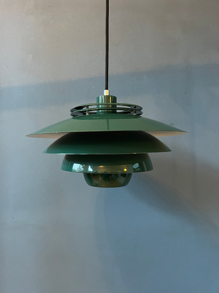Green Danish Mid Century Style Pendant Lamp