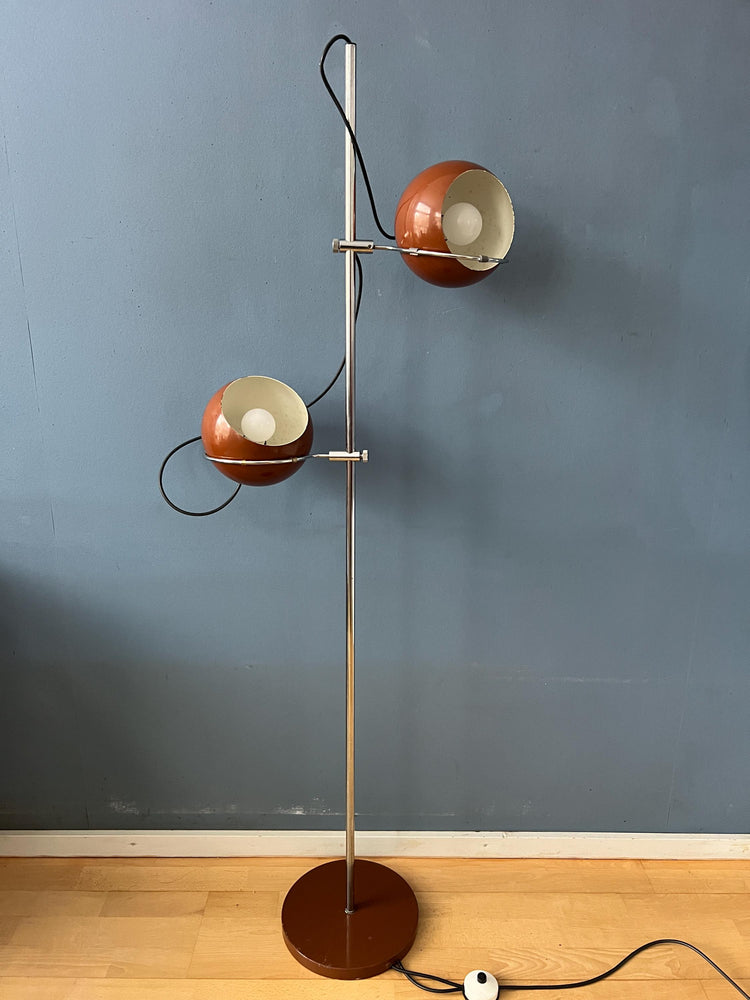 Vintage Brown GEPO Space Age Eyeball Floor Lamp