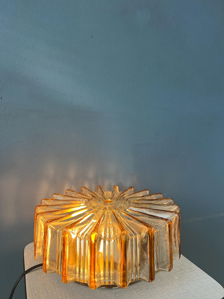Mid Century Round Herda Flush Mount Glass Ceiling Lamp