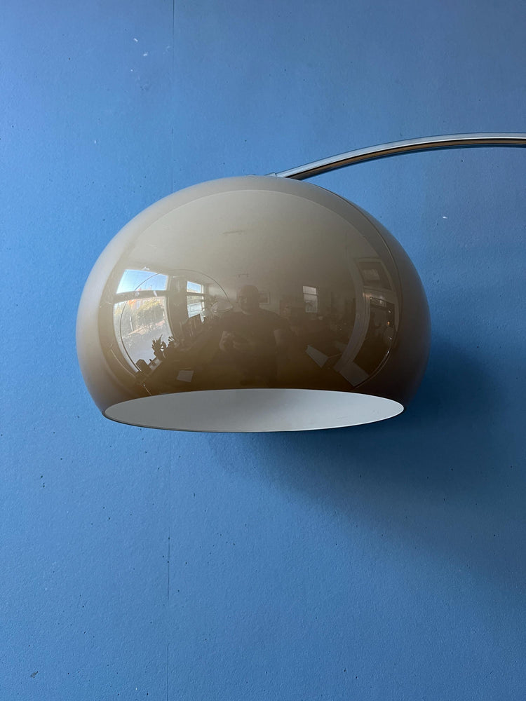 Chrome Space Age Dijkstra Double Arc Mushroom Floor Lamp