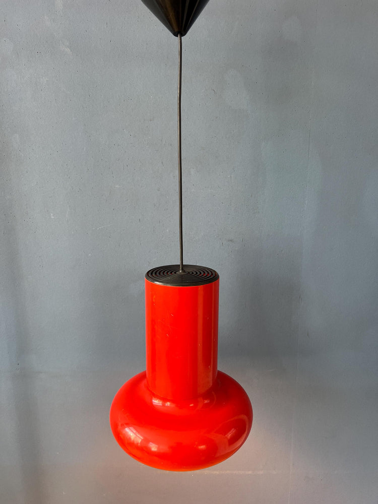 Vintage Red Space Age Cone Pendant Lamp