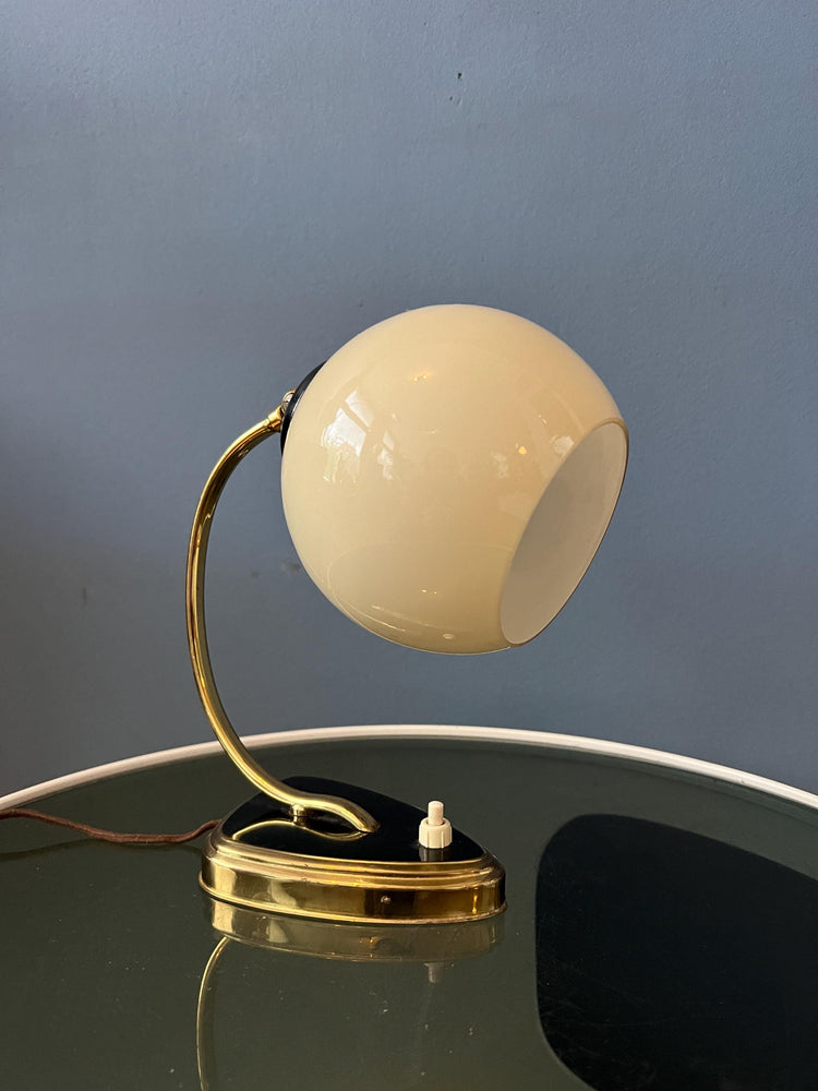 Mid Century Art Deco Style Opaline Glass Wall Sconce or Desk Lamp