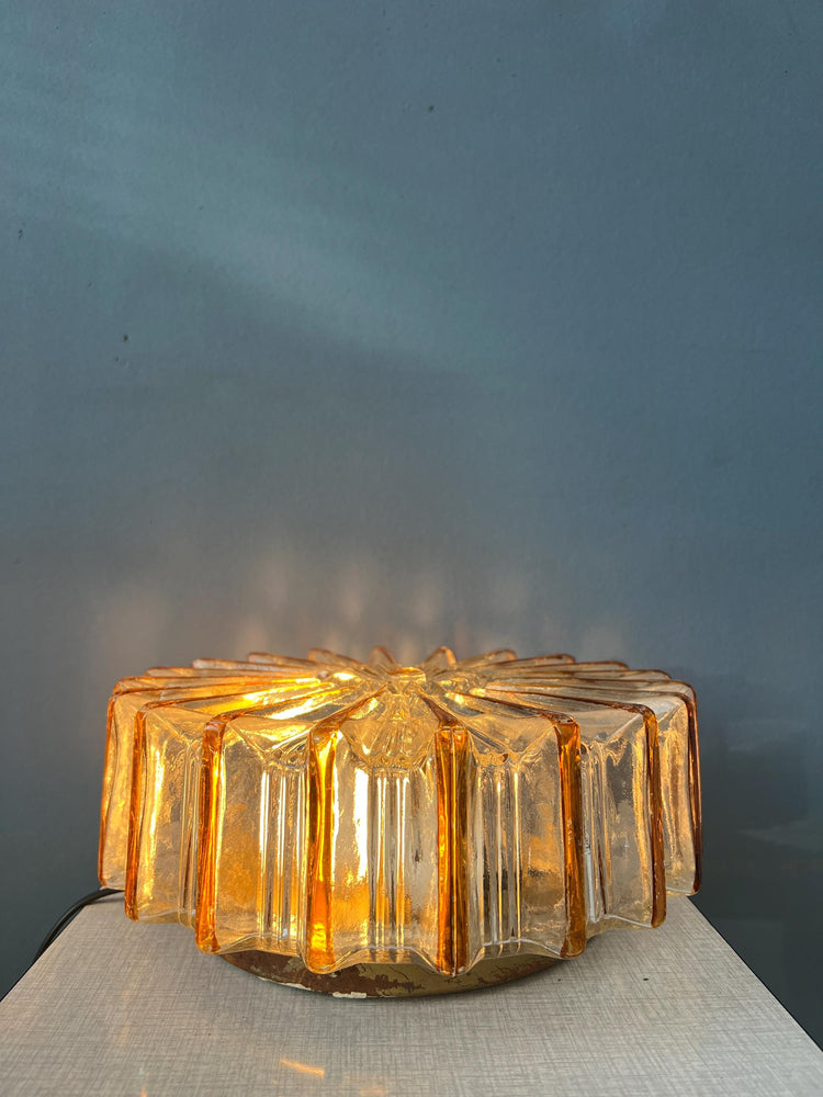 Mid Century Round Herda Flush Mount Glass Ceiling Lamp