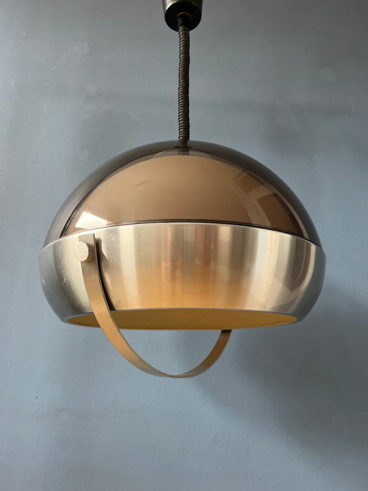 Mid Century Space Age Pendant Light - Lakro Pendant Lamp - 70s Rise and Fall Lamp