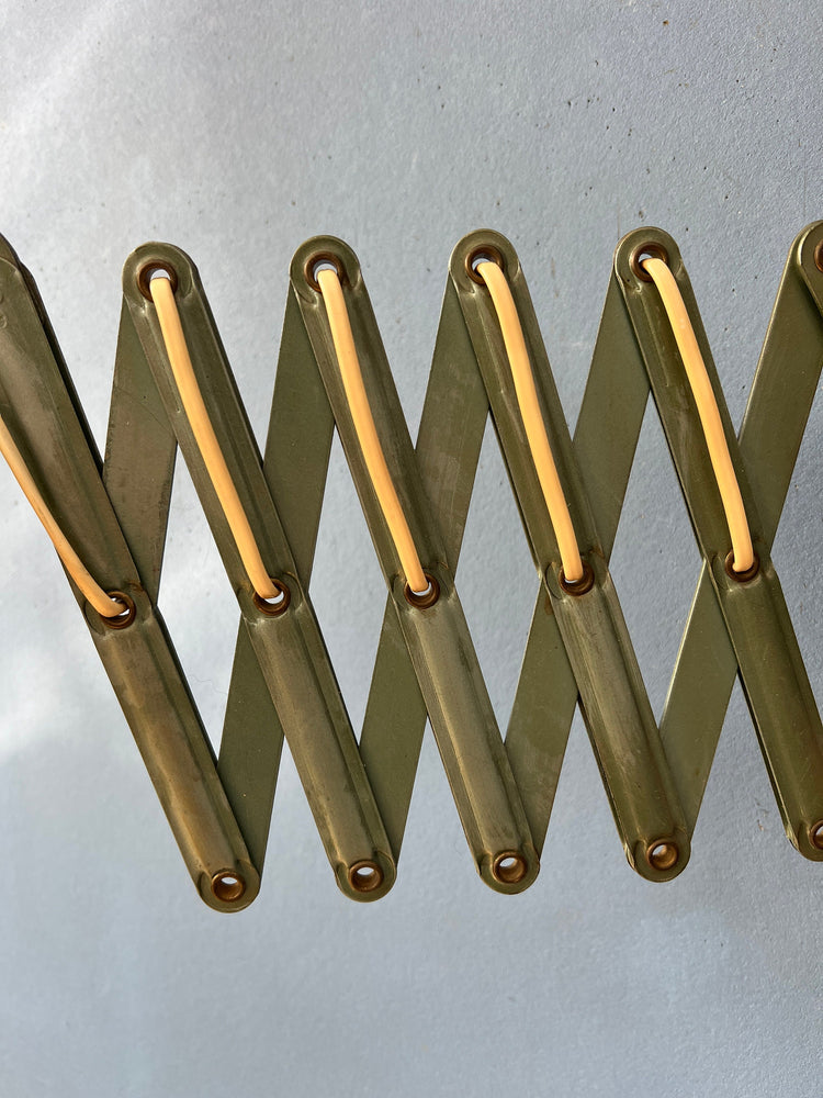 Green Metal Industrial Bauhaus Scissor Wall Lamp