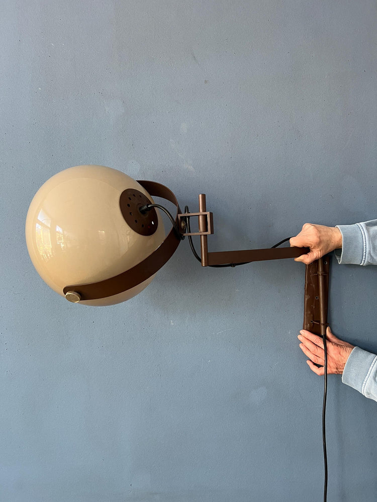 Vintage Swing Arm Dijkstra Space Age Mushroom Wall Lamp