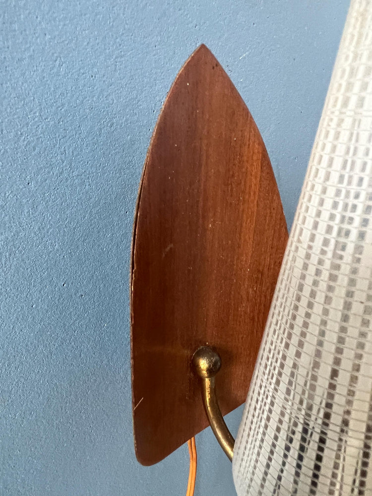 Mid Century Scandinavian Glass Wall Sconce
