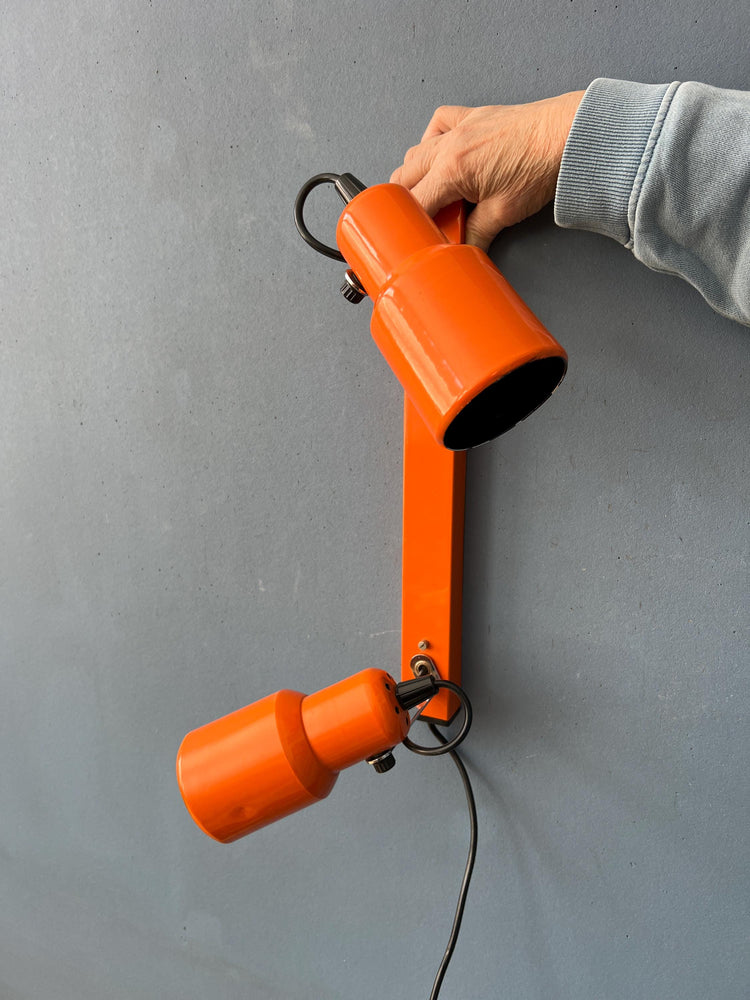 Vintage Metal Orange Space Age Wall Sconce