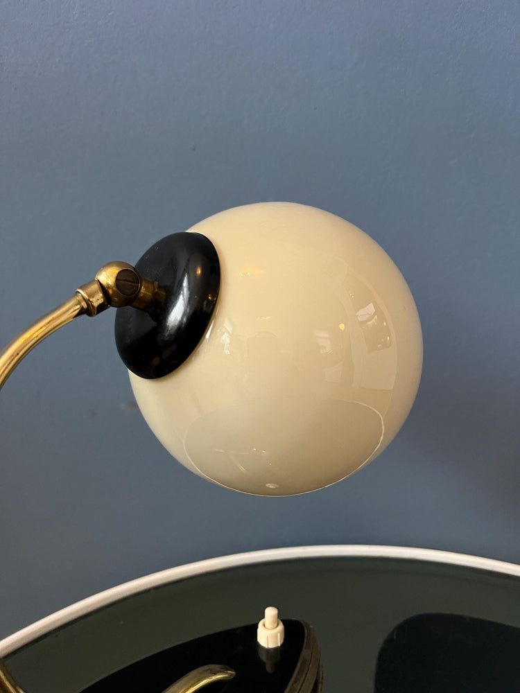 Mid Century Art Deco Style Opaline Glass Wall Sconce or Desk Lamp