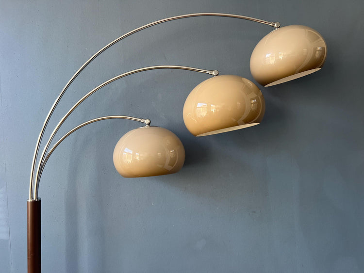 Vintage Dijkstra Space Age Mushroom Triple Arc Floor Lamp