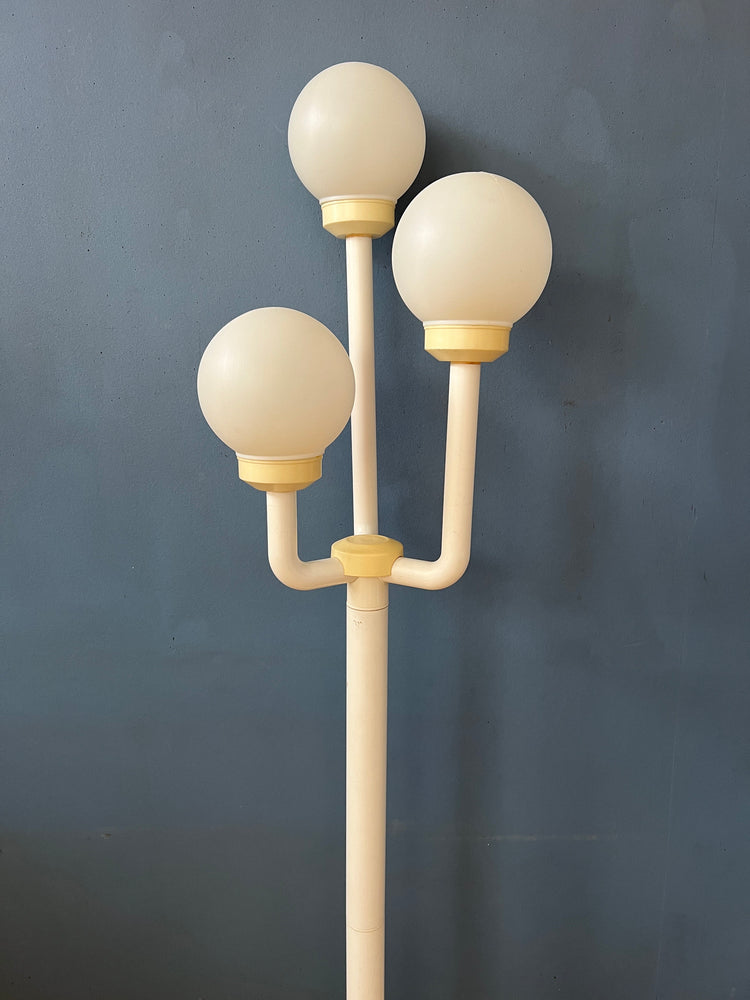 White Acrylic Space Age Floor Lamp