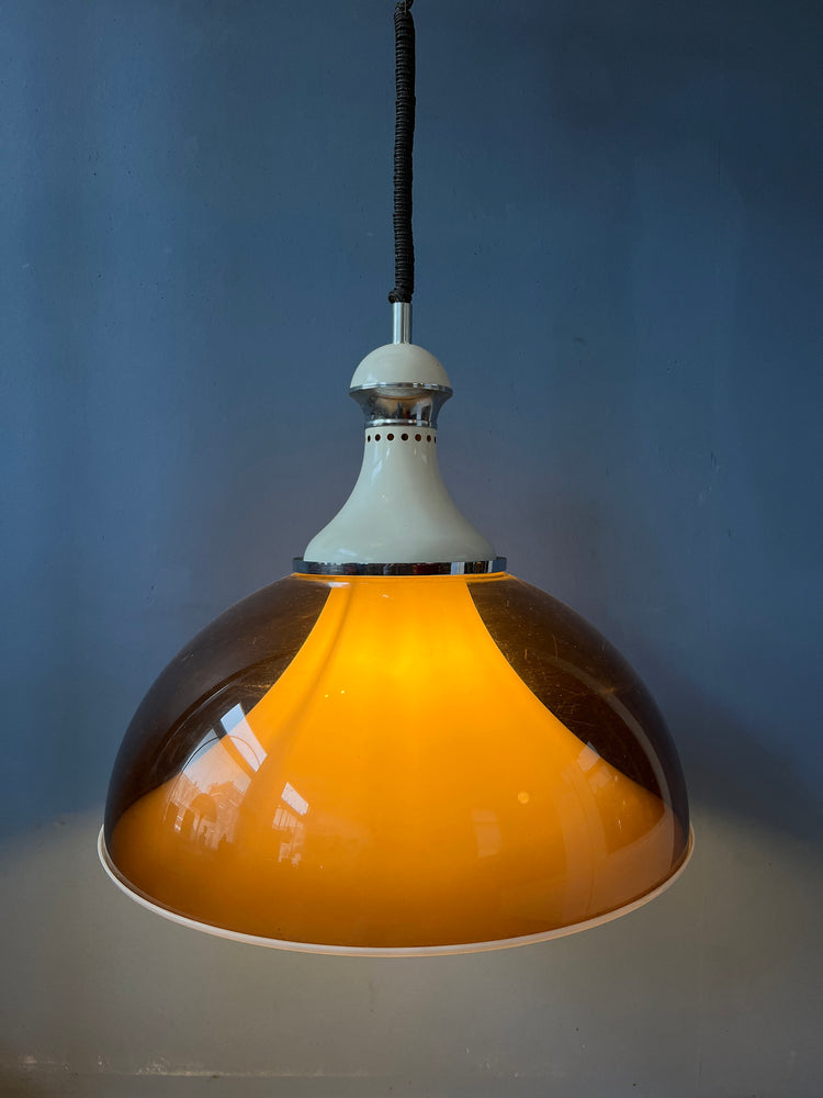 Big Mid Century Stilux Milano Space Age Pendant Lamp