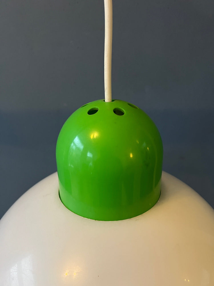 Green And White Acrylic Glass Flower Pendant Lamp