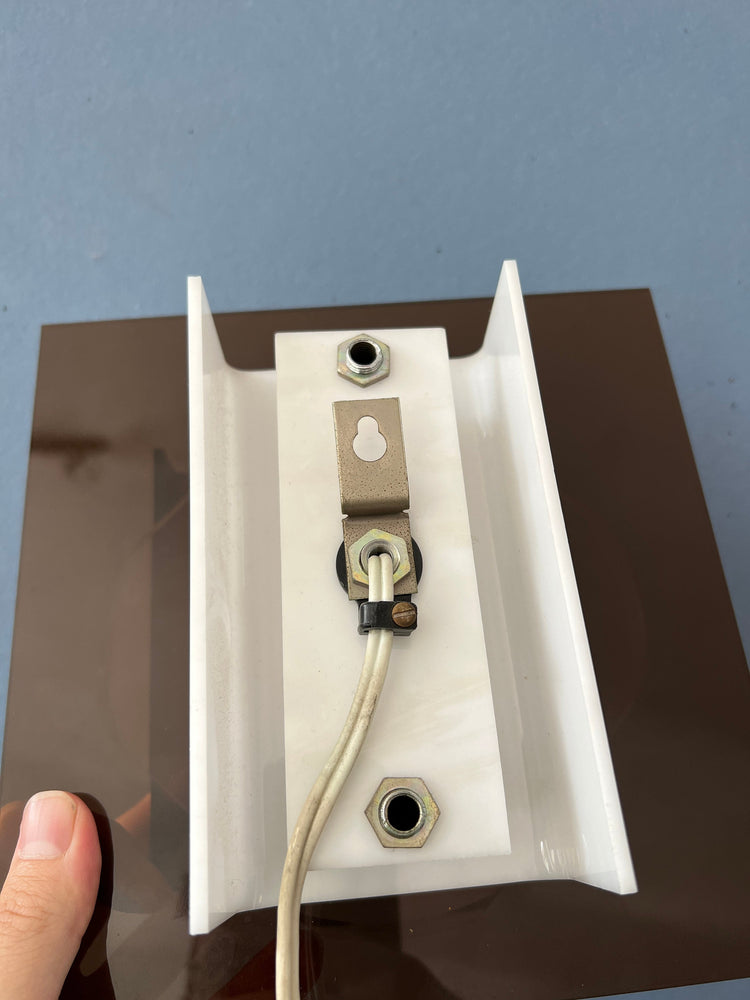 Mid Century Herda Space Age Perspex Wall Sconce - Plexiglass Wall Lamp