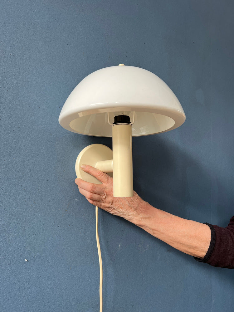 White Herda Mushroom Space Age Wall Light