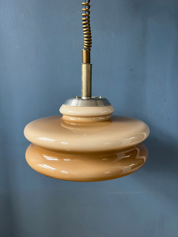 Vintage Space Age Pendant Light by Herda with Acrylic Glass Mushroom Shade