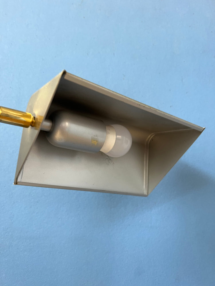 Mid Century Brass Office Desk Lamp - Bauhaus Style Table Lamp - Golden Lamp