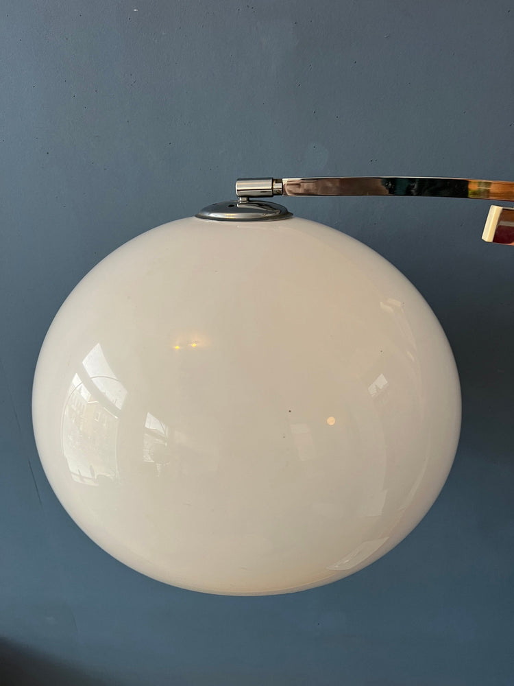 Mid Century Sölken Leuchten Arc Wall Lamp with Mushroom Shade