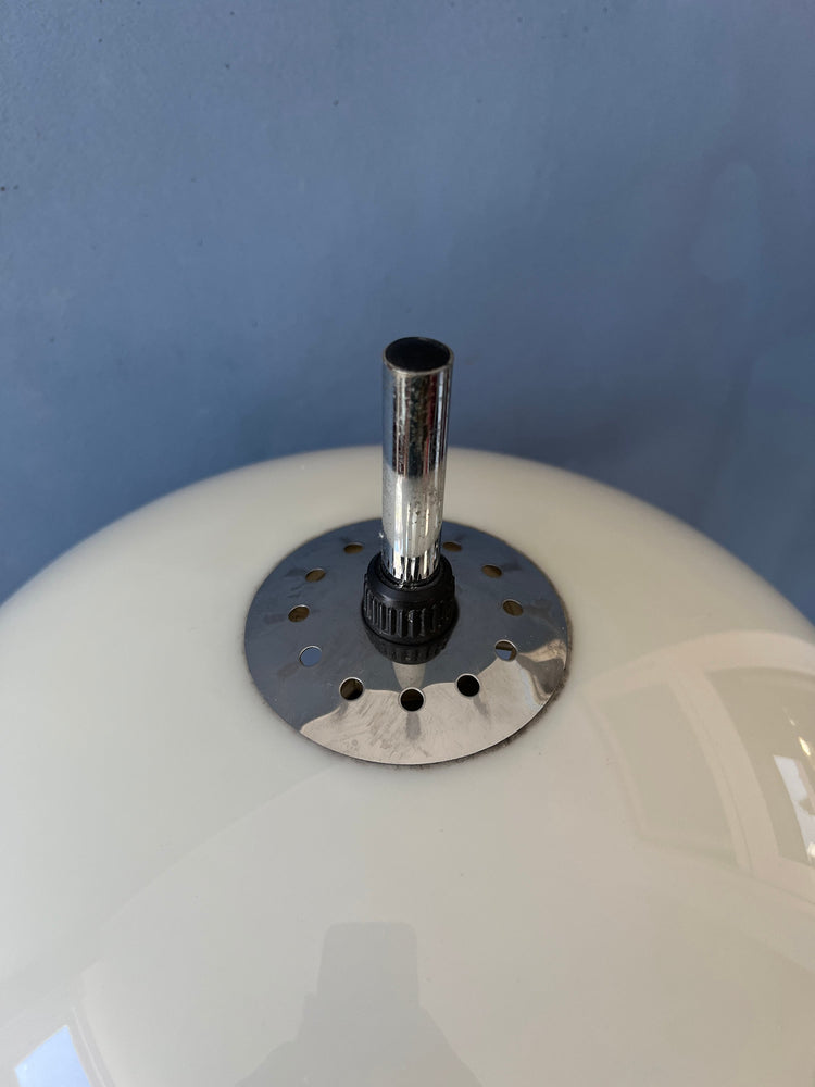 Vintage Dijkstra Mushroom Floor Lamp with White Acrylic Glass Shade