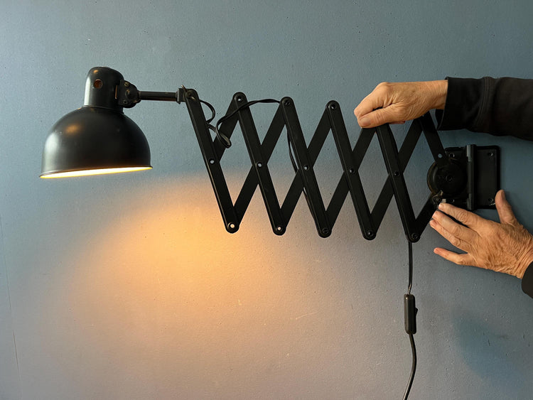 Black Scissor Wall Lamp - Vintage Industrial Wall Light