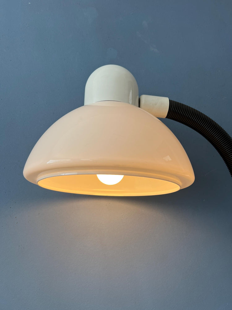 Vintage White Dijkstra Mushroom Space Age Floor Lamp