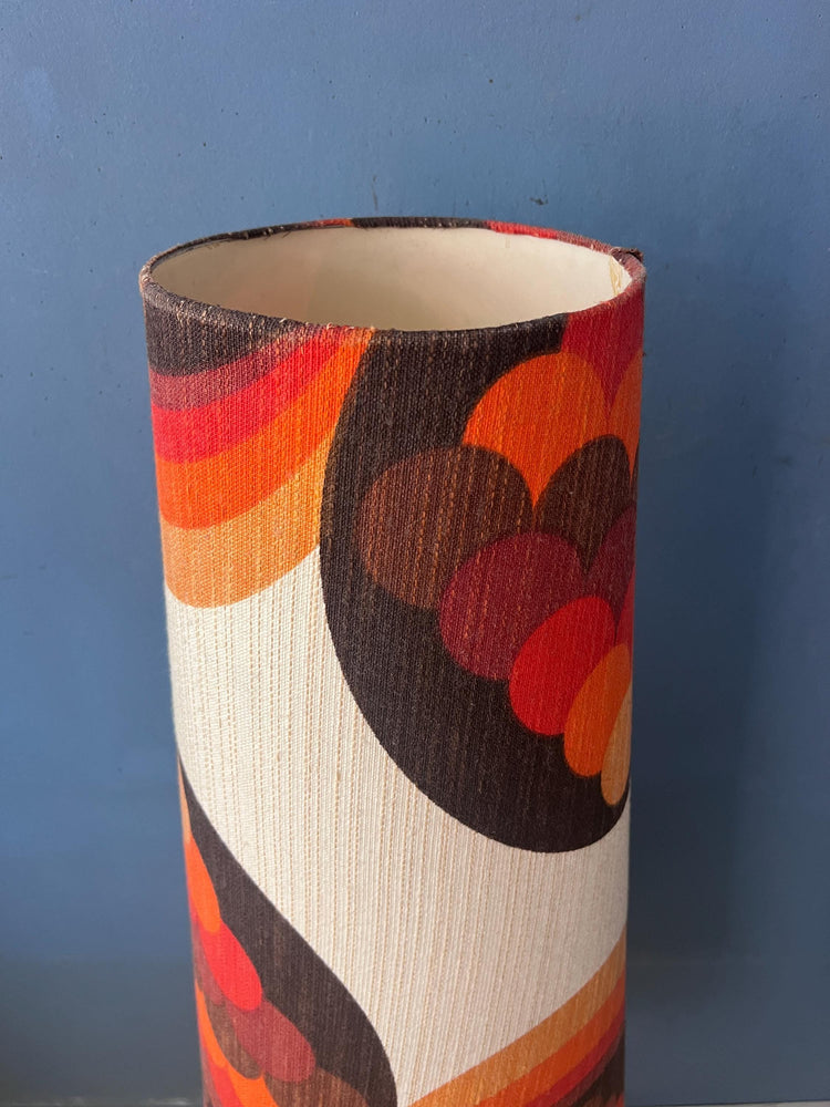 Vintage Orange Ceramic West Germany MCM Floor Lamp